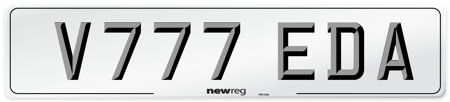 V777 EDA Number Plate from New Reg